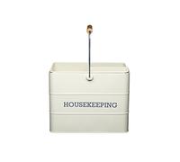 KitchenCraft Living Nostalgia Cubo de limpieza de metal, 33 x 21 x 26 cm - Crema antiguo