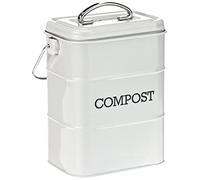 KitchenCraft Living Nostalgia Papelera de cocina, Metal, 16,5 x 12 x 24 cm, Gris francés