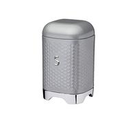 KitchenCraft Lovello Azucarero Texturizado con Diseño Hexagonal Geométrico, 11 x 11 x 19 cm (4.5" x 4.5" x 7.5") - Gris Sombra