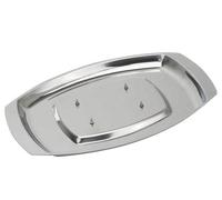 KitchenCraft MasterClass Bandeja para Trinchar con Pinchos en Caja de Regalo, Acero Inoxidable, 38 x 26,5 cm