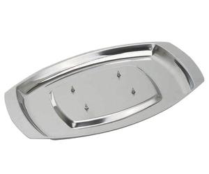 KitchenCraft MasterClass Bandeja para Trinchar con Pinchos en Caja de Regalo, Acero Inoxidable, 38 x 26,5 cm