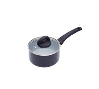 KitchenCraft MasterClass Cazuela de Cerámica Antiadherente, Apta para Cocinas de Inducción, 16 cm - Negro