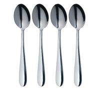 KitchenCraft MasterClass Cucharillas de Postre de Acero Inoxidable, Juego de 4 Cucharas Pequeñas, Color Plateado