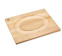 KitchenCraft MasterClass Tabla Reversible para Cortar Carne con Tacos Antideslizantes, Madera de Caucho, 46 x 36 cm