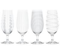 Kitchencraft mikasa juego de 4 vasos decorativos para cerveza de crist