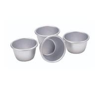 KitchenCraft - Mini Moldes para Postres de Aluminio Anodizado, 7,5 cm, Juego de 4