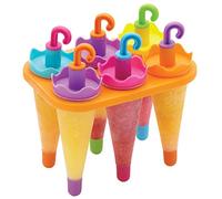 KitchenCraft Molde para polos con 6 palitos reutilizables tipo paraguas, plástico, multicolor