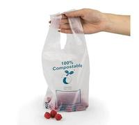 KitchenCraft Natural Elements Juego de 30 Bolsas Reutilizables y 100% Compostables, 15 x 40 cm