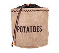 KitchenCraft Bolsa para patatas con forro opaco, bolsa para patatas, arpillera, 24 x 24 cm, marrón
