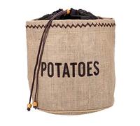 KitchenCraft Bolsa para patatas con forro opaco, bolsa para patatas, arpillera, 24 x 24 cm, marrón