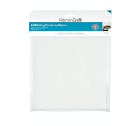 KitchenCraft Rollo de papel vegetal para hornear, Papel vegetal para hornear, Multifunción, 20 cm (8") - Cuadrado (Paquete de 100), Blanco