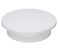KitchenCraft Plataforma giratoria para tartas en caja de regalo, plástico, blanco, 28,5 cm