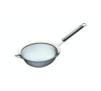 KitchenCraft Tamiz profesional de malla fina, acero inoxidable, 18 cm Tamiz para glaseado / harina, plateado