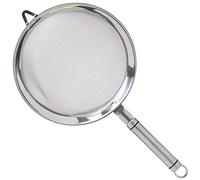KitchenCraft Tamiz profesional de malla fina, acero inoxidable, 18 cm Tamiz para glaseado / harina, plateado