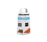 KitchenCraft Rallador de queso de 4 caras, acero inoxidable, 21 cm de alto, plateado