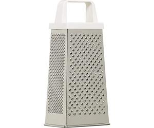 KitchenCraft Rallador de queso de 4 caras, acero inoxidable, 21 cm de alto, plateado