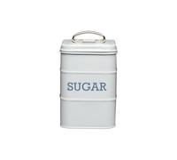 KitchenCraft - Recipiente para Azúcar Estilo Vintage, Acero Inoxidable, 11 x 17 cm, Latas para Té y Café a Juego Disponibles - Gris