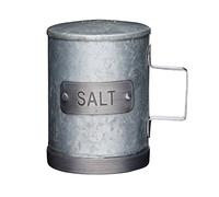 KitchenCraft Salero industrial de acero galvanizado estilo vintage, 9 x 7 x 10 cm (3.5" x 3" x 4"), Metálico