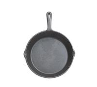 KitchenCraft Sartén de hierro fundido, apta para inducción, horno, parrilla y barbacoa, sartén redonda de hierro fundido, 24 cm (9.5''), negro