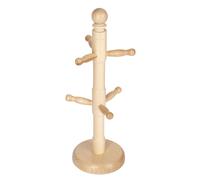KitchenCraft Soporte de madera para tazas, haya, 11,5 x 32,5 cm, marrón