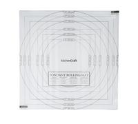 KitchenCraft Sweetly Does It Rodillo para fondant con medidas, mezcla de varios materiales, blanco, 50 x 50 cm