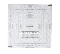 KitchenCraft Sweetly Does It Rodillo para fondant con medidas, mezcla de varios materiales, blanco, 50 x 50 cm