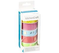 KitchenCraft Sweetly Does It Juego de Cintas de Decoración de 5 Unidades 2 m x 1 cm, 1.5 cm y 2 cm