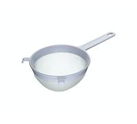 KitchenCraft Tamiz de plástico 18 cm, grande con malla de nylon resistente al calor, blanco