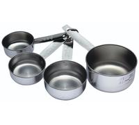 Kitchencraft tazas medidoras en acero inoxidable, juego de 4 piezas