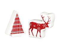 Kitchencraft "we Love salero y pimentero con diseño de Navidad, Multi Color