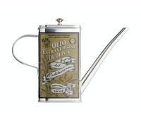KitchenCraft World of Flavours Lata para aceite de oliva con estampado decorativo, acero inoxidable, 500 ml