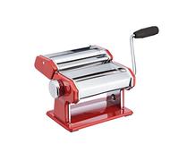 KitchenCraft World of Flavours Máquina para hacer pasta de acero inoxidable - Rojo