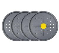 Kitcheneur Paquete de 4 bandejas grandes perforadas para horno de pizza de 33,5 cm, bandeja para hornear pizza con agujeros, bandeja antiadherente para pizza, bandejas de pizza fáciles de limpiar y