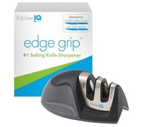 KitchenIQ 50009 Edge Grip - Afilador de cuchillos de 2 etapas, plástico, negro