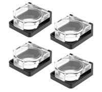 KITCHENKARATLY Carcasa protectora Cubierta de reinicio automático del botón de parada de plástico redonda de 22 MM 4 piezas para botón de 0.87 inch en almacenes y salas de estar