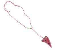 KITCHENKARATLY Ocarina Portátil de 6 Agujeros Color Café Mini Instrumento Musical para Principiantes y Ocarina de Introducción Adecuado para Enseñanza y Ocio Familiar