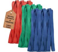 kitchentoolz Extra Grande Moving goma bandas- Variety Pack-12 42", 30" y 26" Bandas Mover Longitud Extra Strength-para las paletas y las mantas de mudanza
