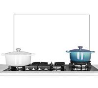 KitchenYeah© Antisalpicaduras Cocina 70x50 cm Protector Salpicaduras Pared Chapa Aluminio Kitchen Panel Vitrocerámica Accesorios Salpicadero Decoración Blanco - Colores - Neutro