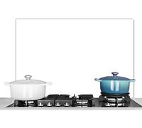 KitchenYeah© Antisalpicaduras Cocina 80x55 cm Protector Salpicaduras Pared Chapa Aluminio Kitchen Panel Vitrocerámica Accesorios Salpicadero Decoración Blanco - Colores - Neutro