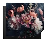 KitchenYeah© Cubre Vitrocerámica - Protector Vitroceramica Induccion 60x52 cm - Tapa Vitroceramica - Protector de Vitroceramica Rosas - Flores - Rosa - Plantas - Bodegón - Naturaleza