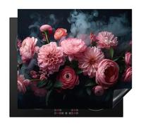 KitchenYeah© Cubre Vitrocerámica - Protector Vitroceramica Induccion 60x52 cm - Tapa Vitroceramica - Protector de Vitroceramica Flores - Rosas - Botánica - Naturaleza