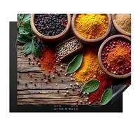 KitchenYeah© Cubre Vitrocerámica - Protector Vitroceramica Induccion 65x52 cm - Tapa Vitroceramica - Protector de Vitroceramica Naturaleza muerta - Hierbas - Cocina - Hierbas - Especias