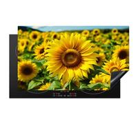 KitchenYeah© Cubre Vitrocerámica - Protector Vitroceramica Induccion 90x52 cm - Tapa Vitroceramica - Protector de Vitroceramica Girasol - Amarillo - Naturaleza - Flores