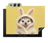 KitchenYeah© Cubre Vitrocerámica - Protector Vitroceramica Placa Induccion 52x70 cm - Antisalpicaduras Cocina, Encimera, Protectora Erizo - Pascua - Disfraz