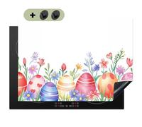 KitchenYeah© Cubre Vitrocerámica - Protector Vitroceramica Placa Induccion 52x70 cm - Antisalpicaduras Cocina, Encimera, Protectora Jardín de Flores - Colorido - Huevos