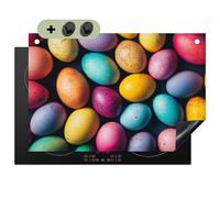 KitchenYeah© Cubre Vitrocerámica - Protector Vitroceramica Placa Induccion 52x78 cm - Antisalpicaduras Cocina, Encimera, Protectora Colorido - Pascua - Salpicaduras