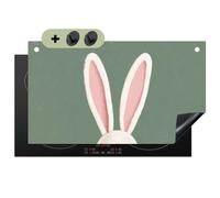 KitchenYeah© Protector Vitroceramica 52x90 cm Tapa para induccion Placa Encimera Cubre de Protectora Cocina, Salpicaduras, Antisalpicaduras Conejo - Orejas - Rosa