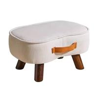 KITCISSL Puff Salon Banqueta Banco De Madera Pequeño Banquetas Dormitorio Sofá, Banco Zapatero Reposapies Taburete Vestidor, Taburete Moderno Otomana para Apartamentos De Entrada (Color : Bianco)