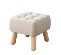 KITCISSL Taburete Debajo del Escritorio Mesa De Centro Baja Reposapiés Taburete Reposapies Banco Zapatero para Cambiar Zapatos, Banquetas Dormitorio Puff Salon Taburetes De Sofá(Color:Beige 26cm)