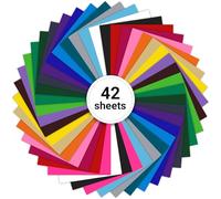 KITDAHOM 42 Hojas Vinilo Adhesivo - 21 Colores Vinilos Permanente - Hojas de Vinilo, 30.5×21 cm, Resistente al Agua, Protección Solar, para Coche, Ventanas, Cristal, Paredes y Adaptación DIY, etc.